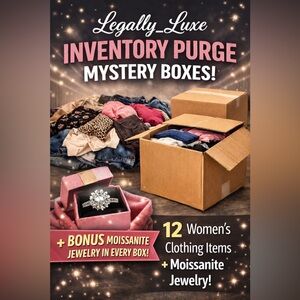 12 Piece Reseller Boxes-Includes 1 piece SS Jewelry w/ Moissanite stone
